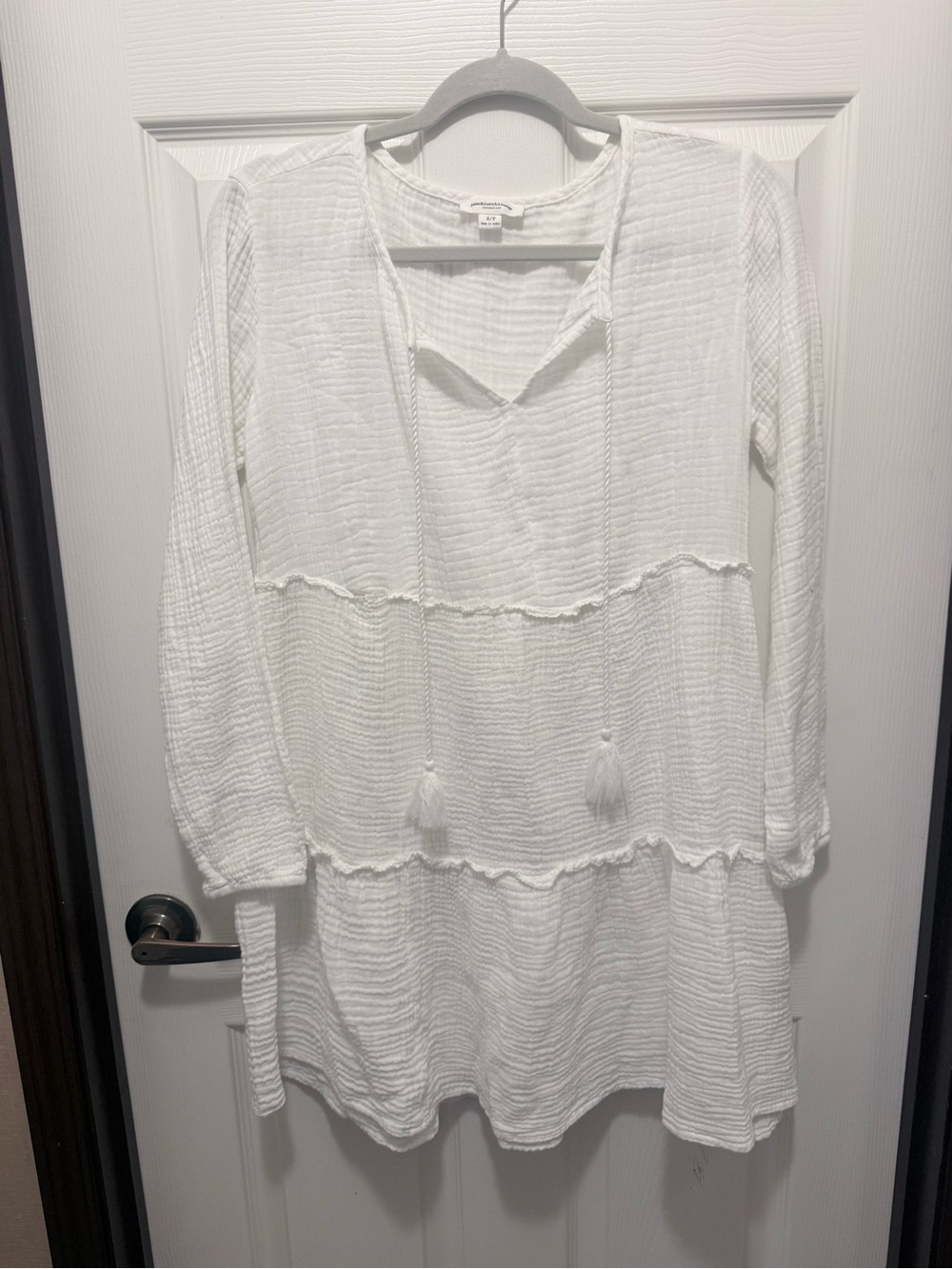 beachlunchlounge White Gauze Tiered dress